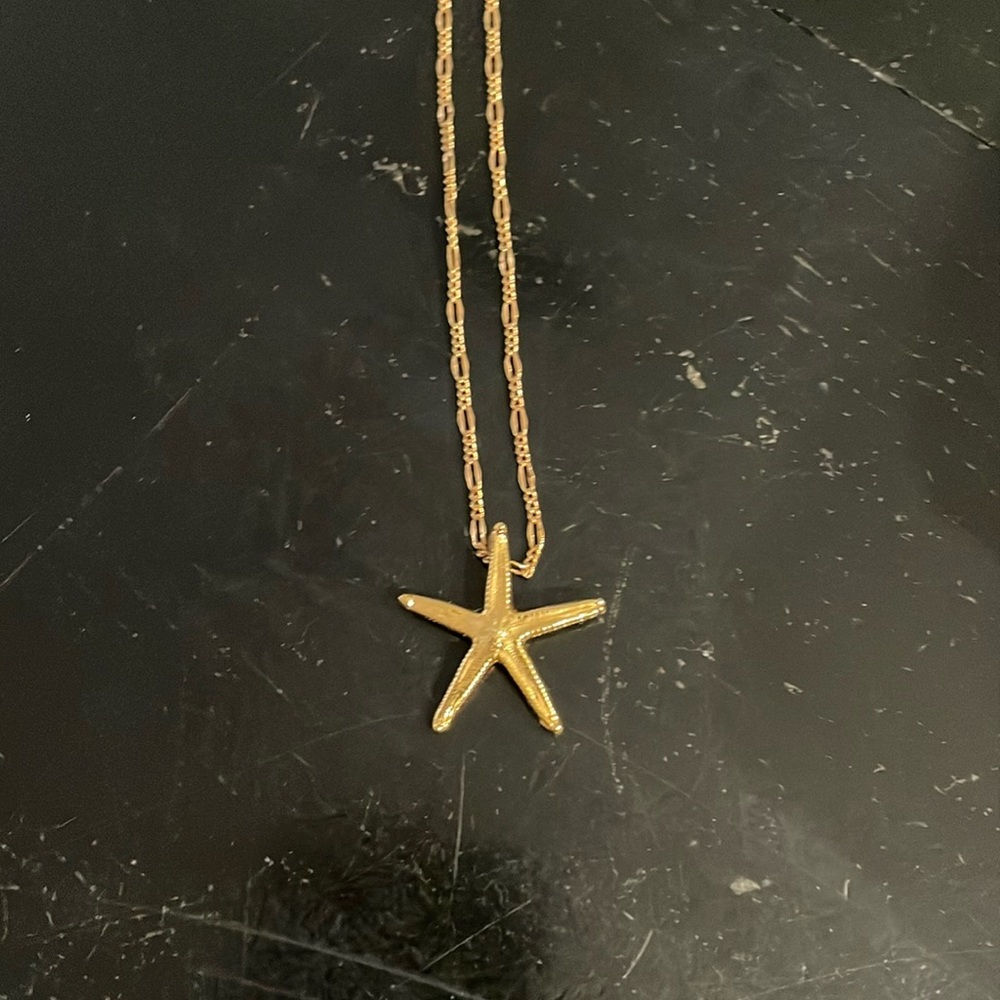 Golden Starfish Necklace